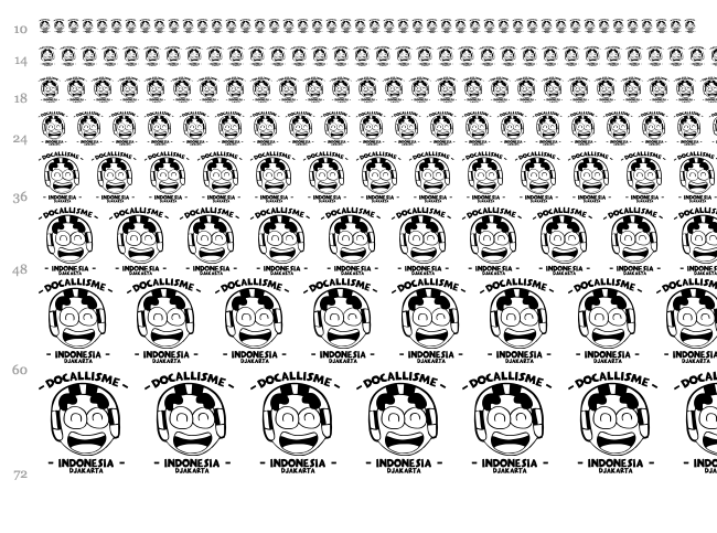 Raditas Cartoon font waterfall